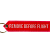 Porte clé flamme en forme de flèche rouge remove before flight