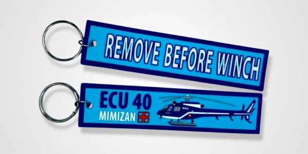 Customized soft PVC keychain with high-definition printing - ECU 40 Mimizan